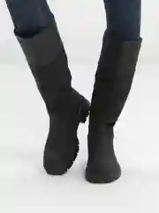 Черный сапоги женские, осенние