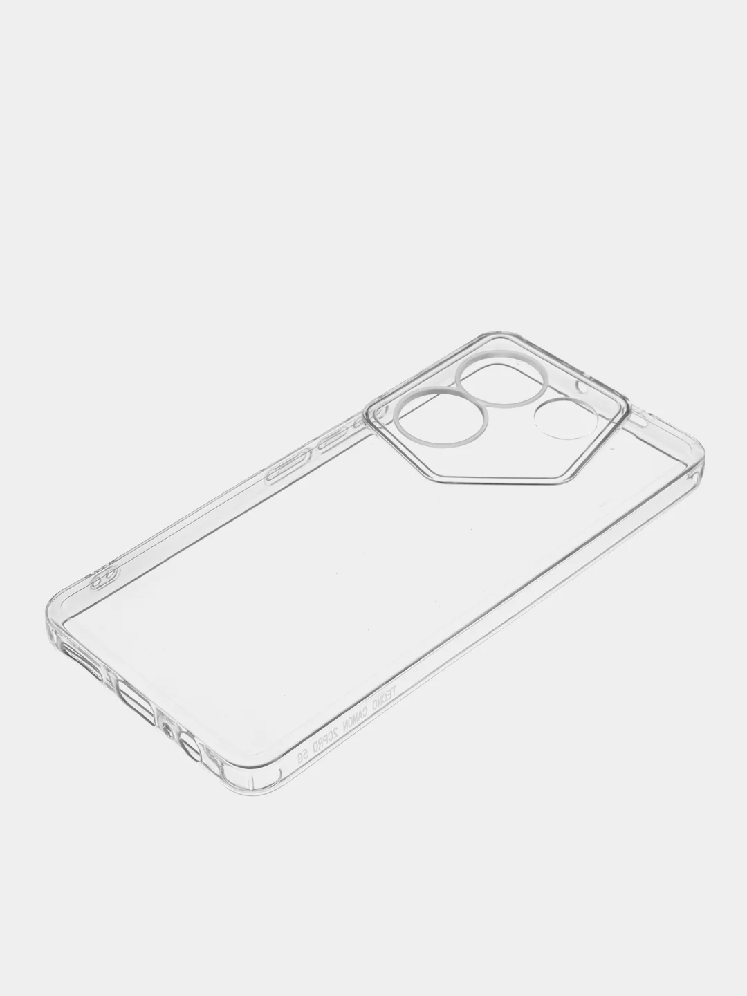 Чехол силиконовый для Tecno Camon 20 Pro 5G, матовый, прозрачный