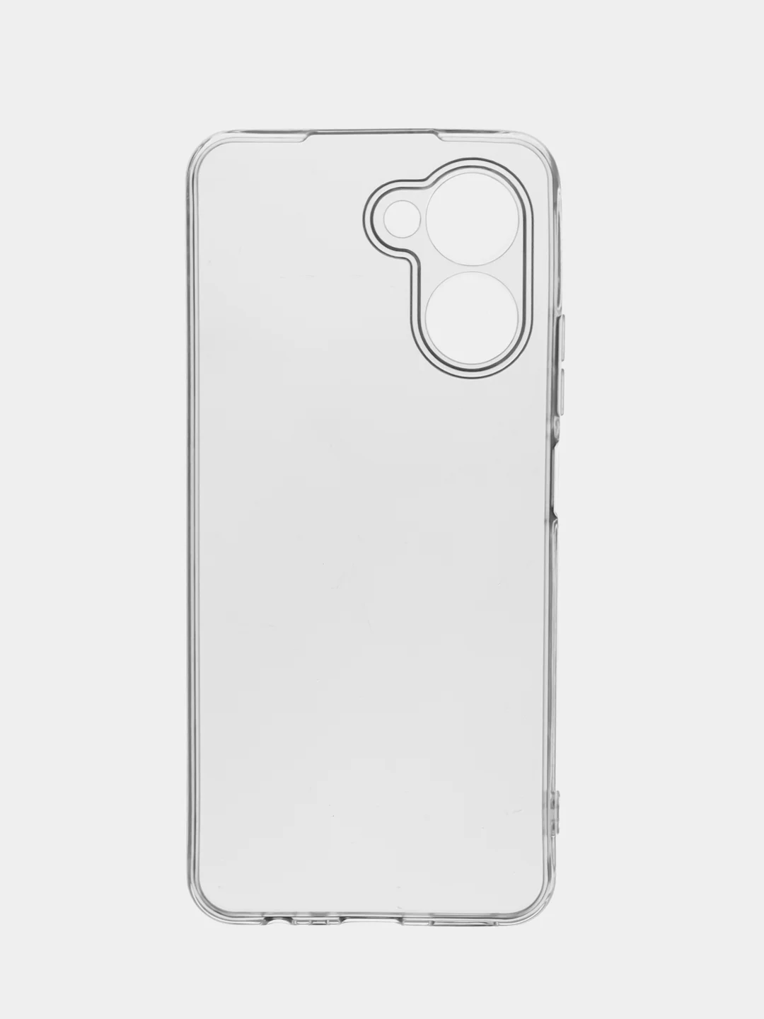 Прозрачный чехол силиконовый на Realme C 33 (Реалми С 33) матовый с дополнительной защитой камеры