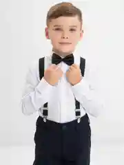 Черный детские подтяжки, с бабочкой, Новый Год, утренник, фотосессия