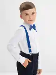 Синий детские подтяжки, с бабочкой, Новый Год, утренник, фотосессия
