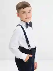 Темно-синий детские подтяжки, с бабочкой, Новый Год, утренник, фотосессия