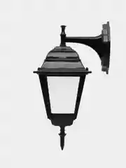 Светильник садово-парковый, 60W 230V E27 черный, 4102/PL4102 (на стену вниз)