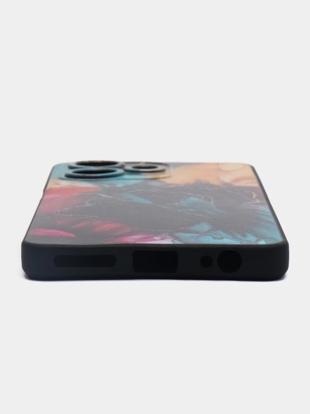 Фиолетовый силиконовый чехол для Infinix Hot 30, с принтом, с рисунком (Инфиникс Хот 30)