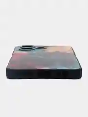 Фиолетовый силиконовый чехол для Infinix Hot 30, с принтом, с рисунком (Инфиникс Хот 30)