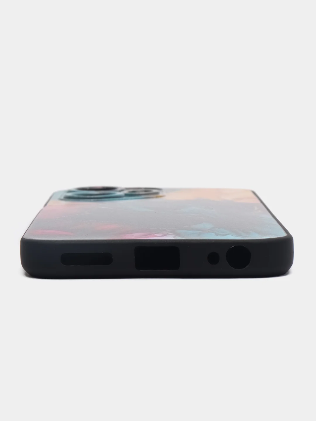 Фиолетовый чехол на Infinix Hot 30 Play / Инфиникс Хот 30 Плей прозрачный, с рисунком, защита камеры