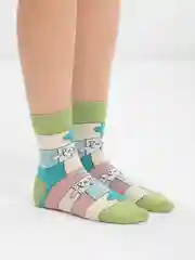 Конфетный носки женские, разноцветная геометрия