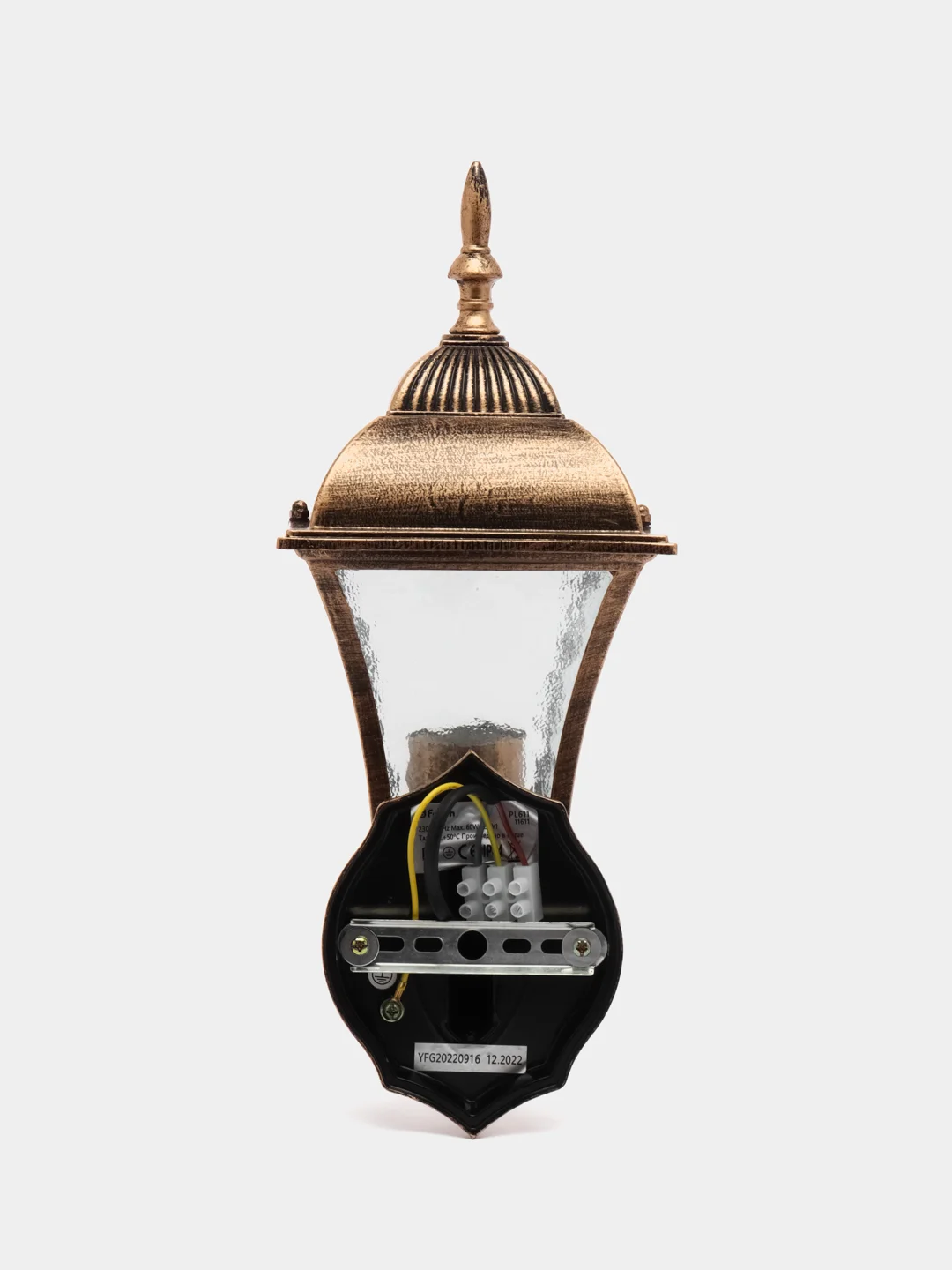 Светильник садово-парковый, 60W 230V E27 черное золото, PL611