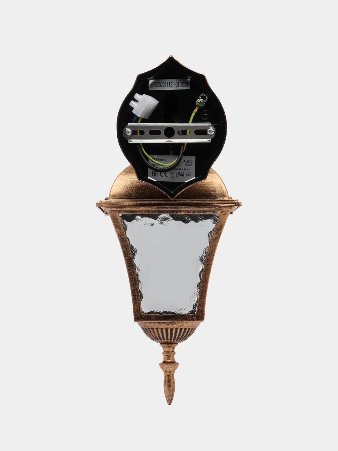 Светильник садово-парковый, 60W 230V E27 черное золото, PL615