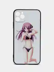 Лавандовый чехол для iPhone 15/14/13/12/11/Pro/Max/Plus/Mini/Xr/X/Xs с принтом, девушки, тянки аниме