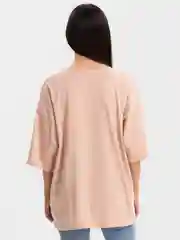 Бежевый женская футболка свободного кроя, однотонная, Oversize с принтом "TEXAS"