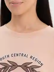Бежевый женская футболка свободного кроя, однотонная, Oversize с принтом "TEXAS"