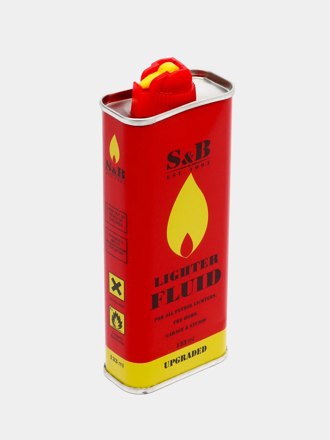 Красный бензин для зажигалок ZIPPO / Зипо, 133 мл, S&B Растворитель, пятновыводитель