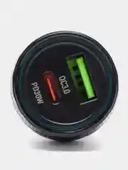 Черный автомобильное зарядное устройство Borofone BZ21, PD30W, QC 3.0, 2 USB