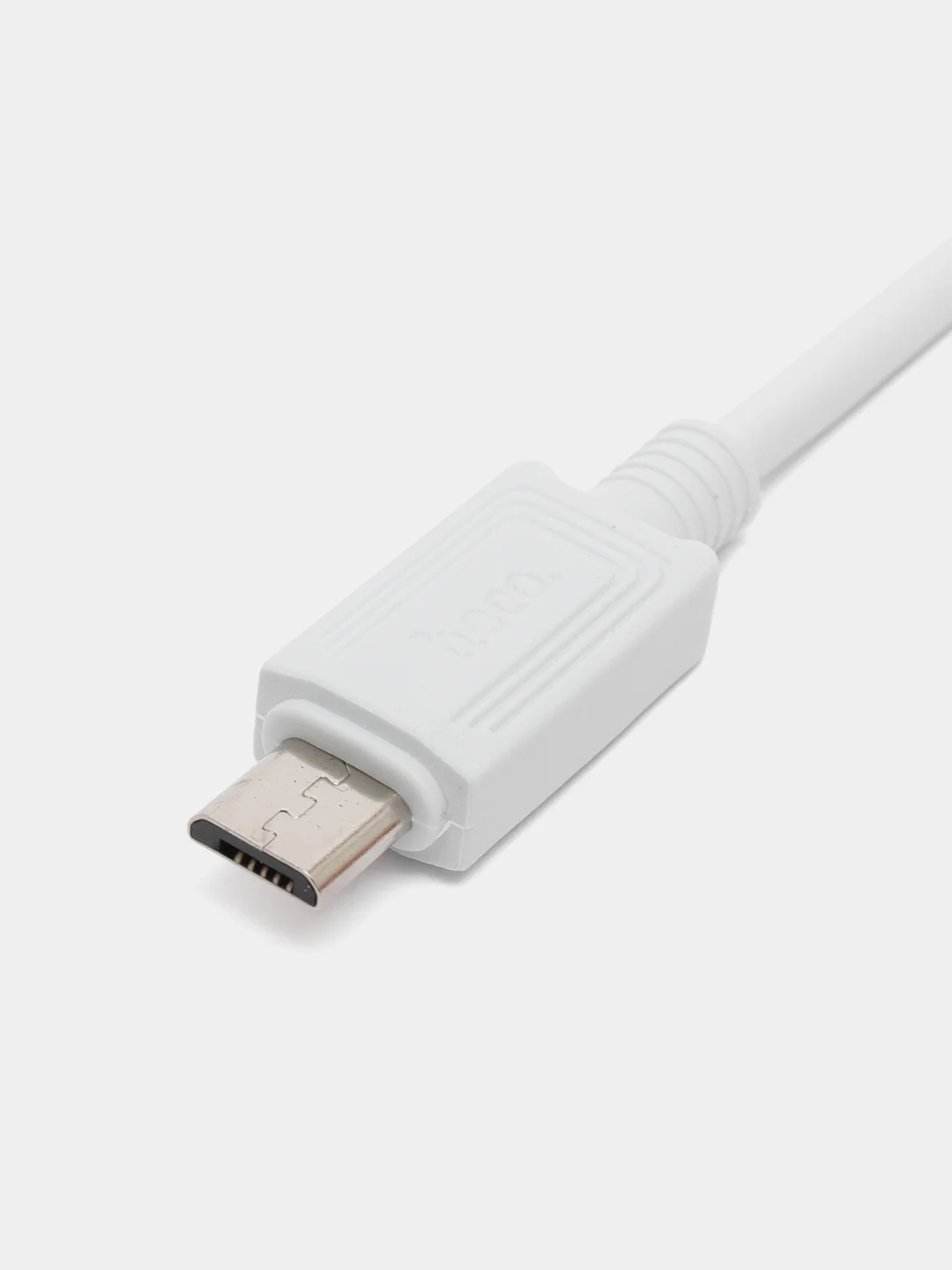 Белый кабель для зарядки Micro-USB hoco X73, прочный USB кабель 1 м, 2.4A