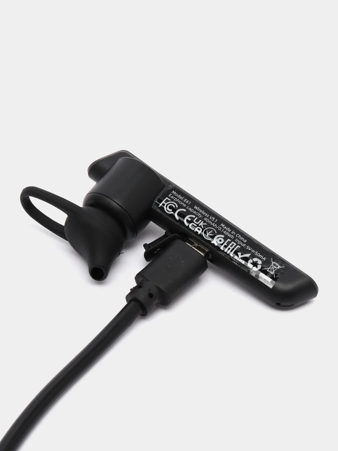 Черный беспроводная моно Bluetooth-гарнитура Hoco E61, для телефона, МИКРОФОН С ШУМОПОДАВЛЕНИЕМ