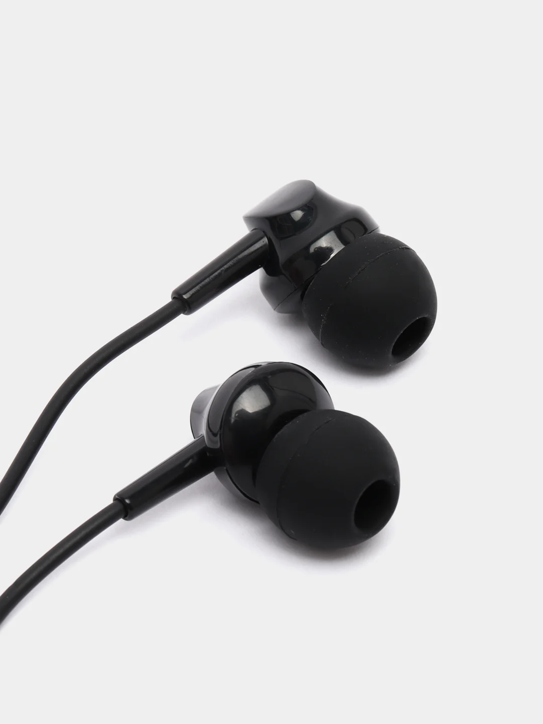 Черный наушники вакуумные проводные Hoco M14, 3.5 Mini Jack, с микрофоном и пультом управления