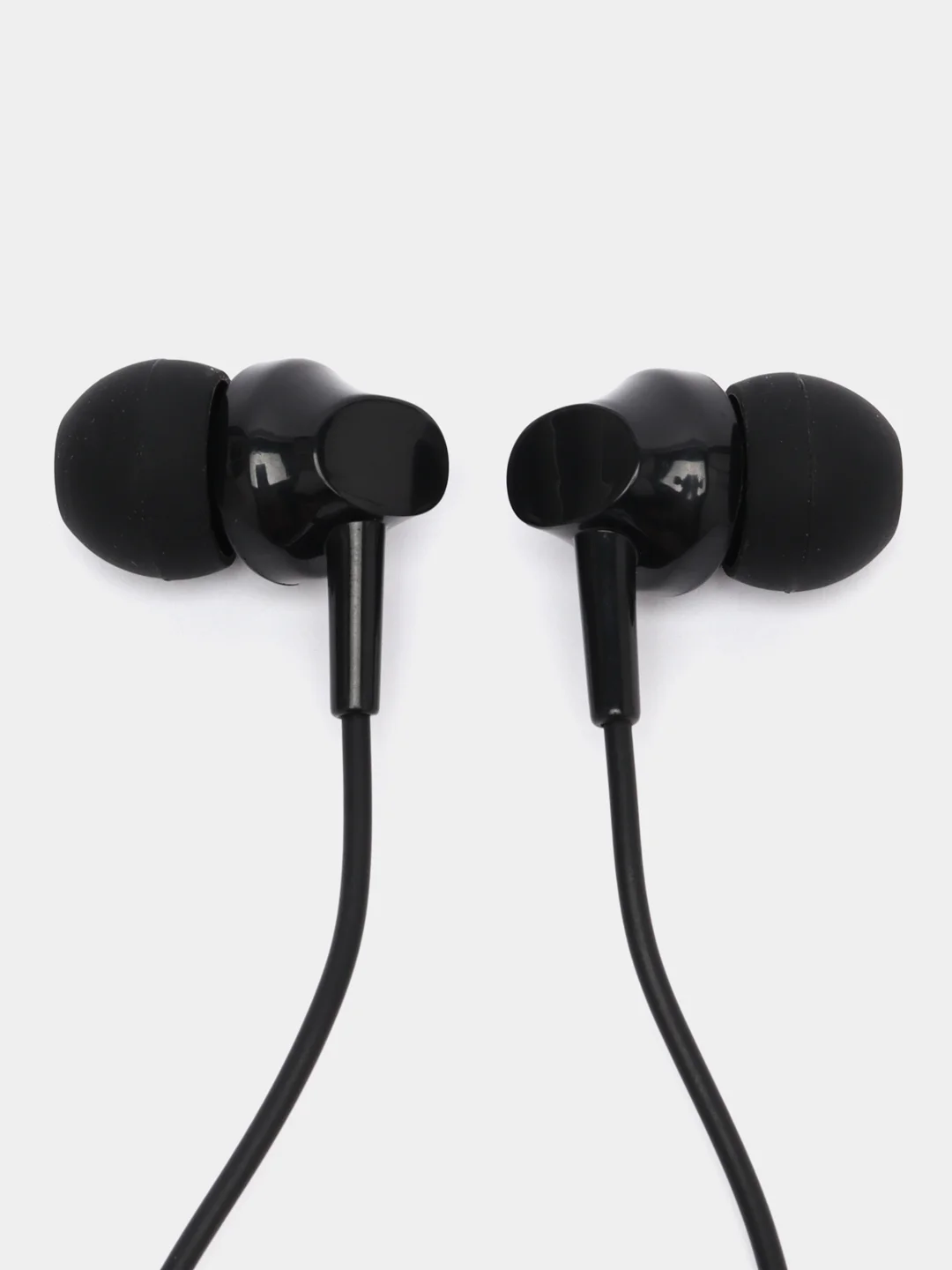 Черный наушники вакуумные проводные Hoco M14, 3.5 Mini Jack, с микрофоном и пультом управления
