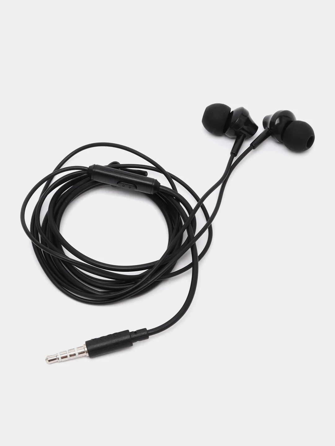 Черный наушники вакуумные проводные Hoco M14, 3.5 Mini Jack, с микрофоном и пультом управления
