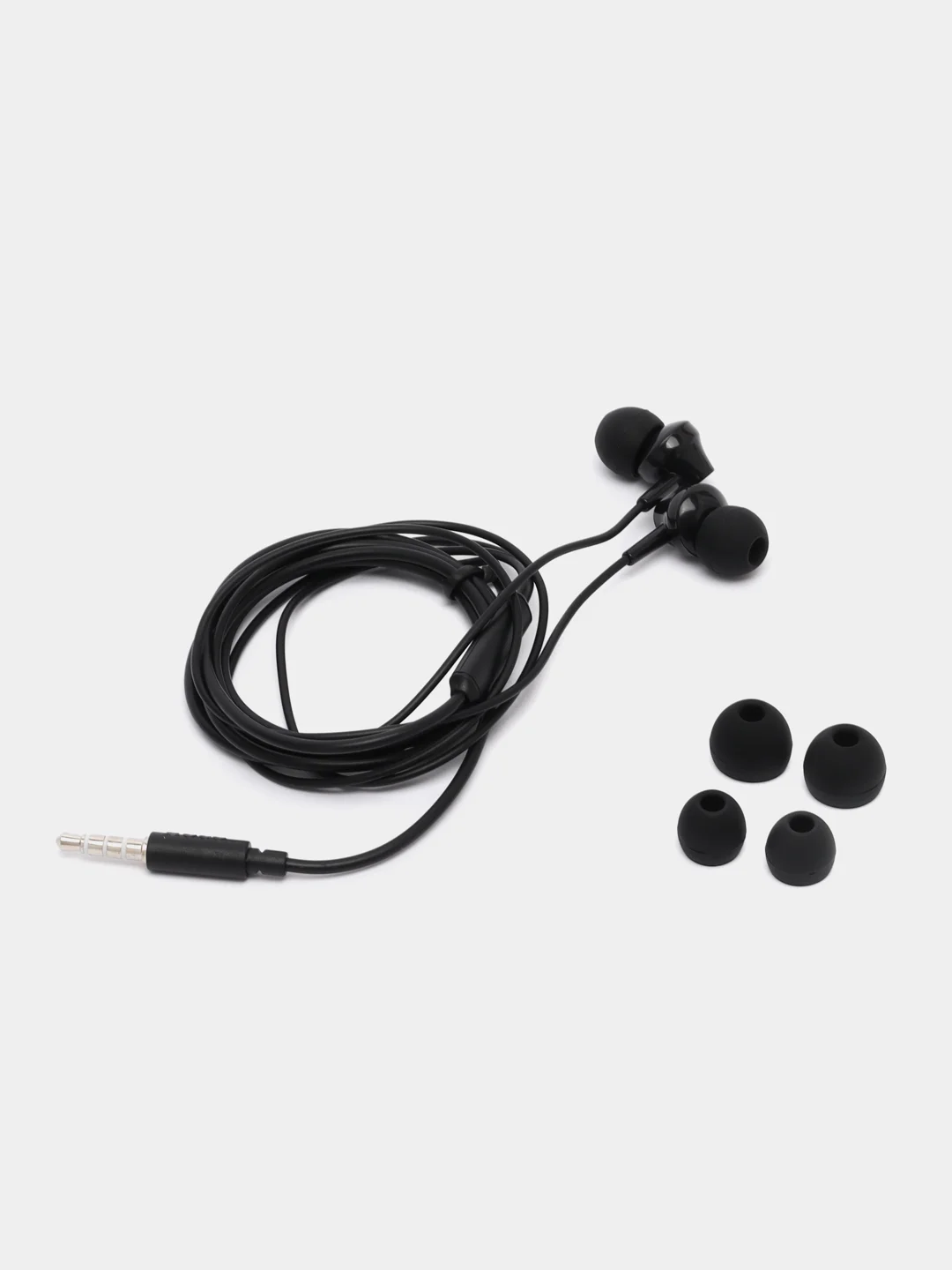 Черный наушники вакуумные проводные Hoco M14, 3.5 Mini Jack, с микрофоном и пультом управления