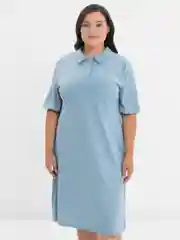 Зеленый платье поло женское, большие размеры