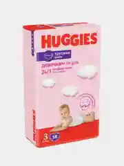 Подгузники трусики Huggies для девочек 6-11кг, 3 размер, 58шт