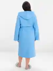Вишнёвый халат банный с капюшоном вафельный, Lilians