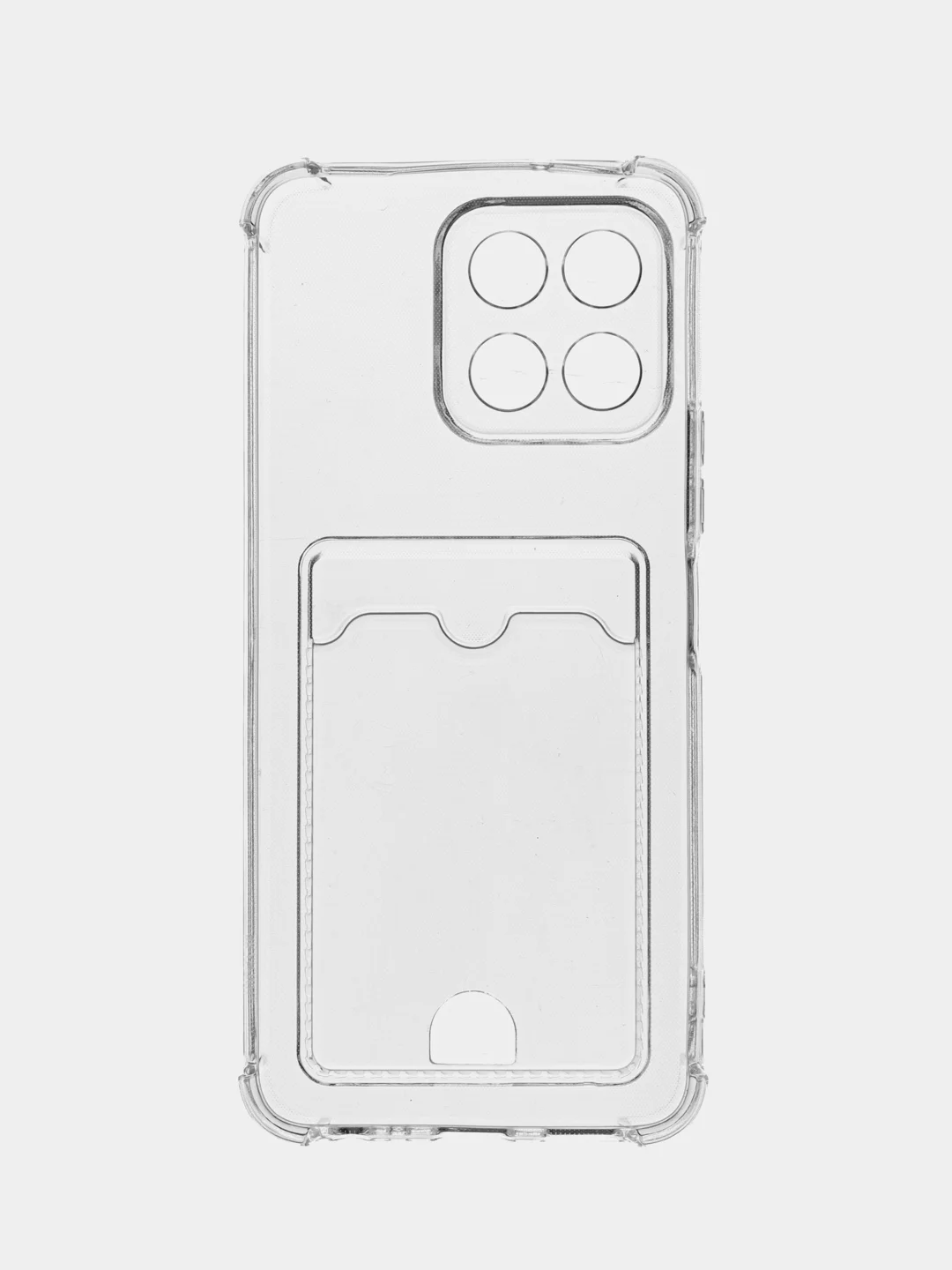 Прозрачный чехол для Honor X6, Honor X8 5G / Хонор Х6, Х8 5Г, прозрачный, с карманом для карты