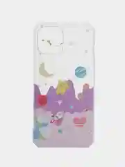Фиолетовый чехол iPhone 11 12 13 Mini Pro Max 7 / 8 Plus / XR силиконовый прозрачный айфон про макс