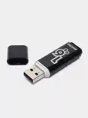 Флешка накопитель для компьютера 16 Gb, Smartbuy Glossy, Usb 2.0, черный, 512190