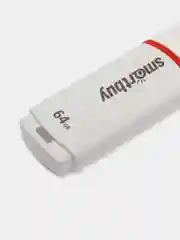 Флешка накопитель для компьютера 64 Gb, Smartbuy Crown, Usb 2.0, белый, 512779