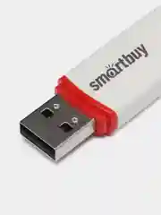 Флешка накопитель для компьютера 64 Gb, Smartbuy Crown, Usb 2.0, белый, 512779