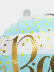 Светло-синий воздушный шар на выписку фольгированный