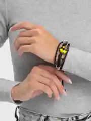 Желтый браслет мужской, женский "Инь-Янь"