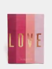Розовый блокнот в клетку "LOVE", на скрепке, 32 листа