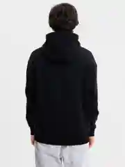Черный худи теплое удлиненное с капюшоном, с бархатом внутри, hoodie