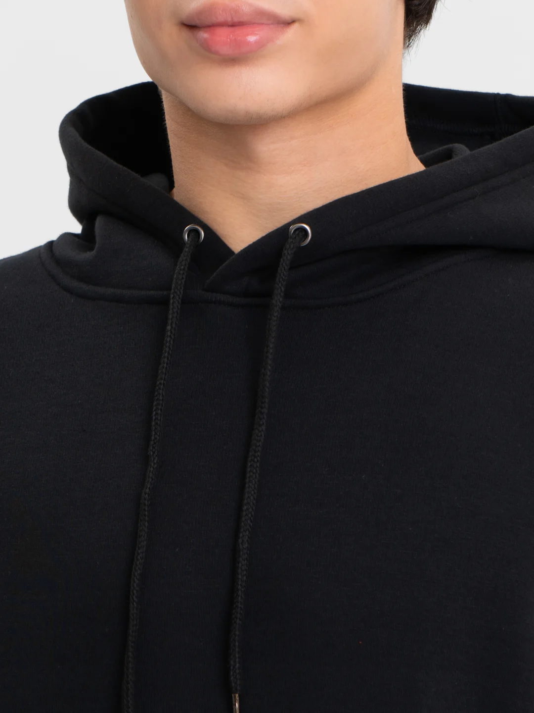 Черный худи теплое удлиненное с капюшоном, с бархатом внутри, hoodie