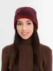Бордовый женская шапка, теплая, двухслойная, на весну, на зиму, осень, 5 цветов