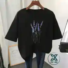 Черный футболка женская с принтом "Микки Маус", "Корона", "Сердца"