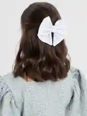 Белый бант классический, школьный