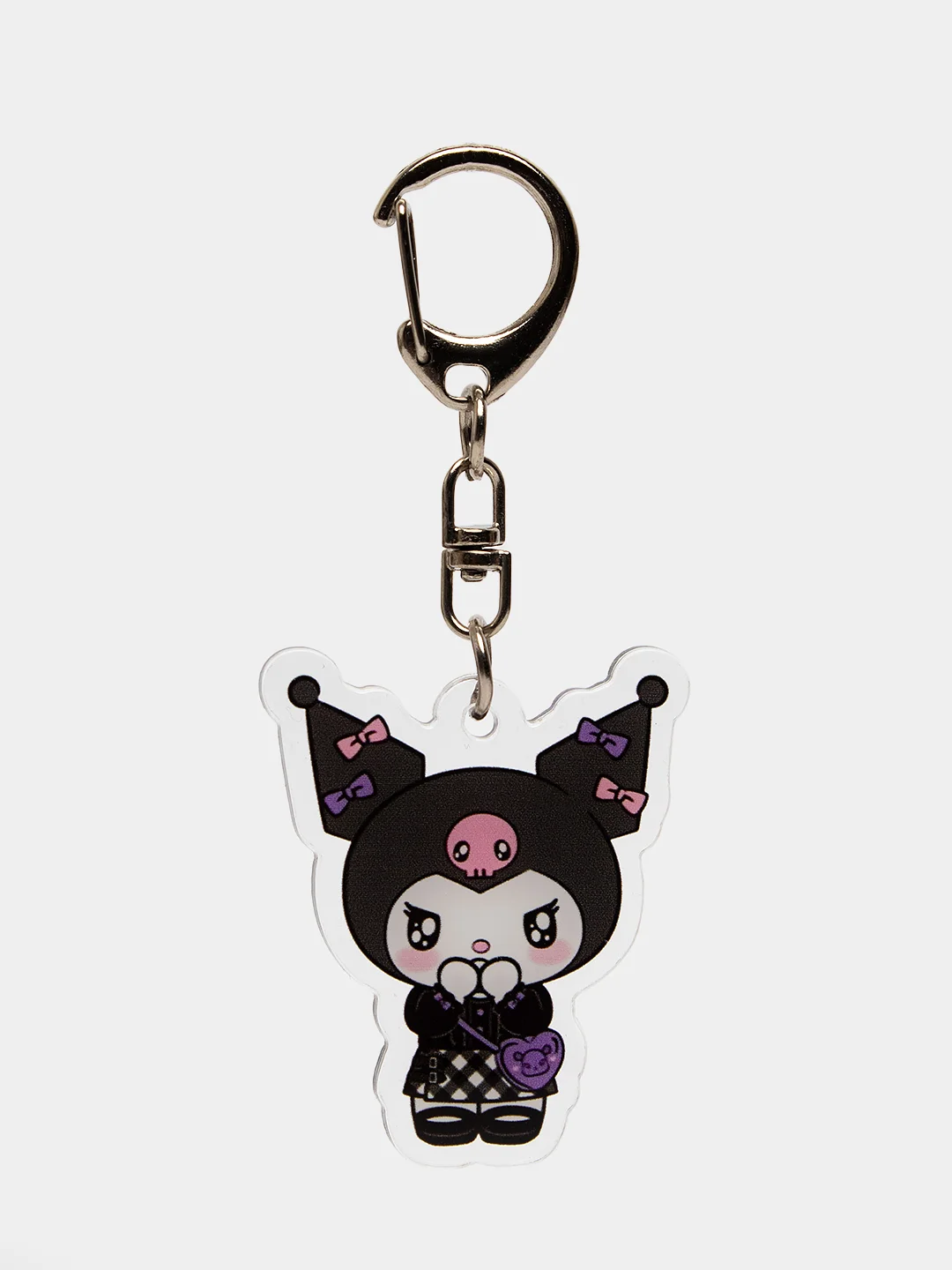 Тёмно-бирюзовый брелок для ключей акриловый Куроми, My Melody, Hello Kitty, двусторонний, аниме брелок