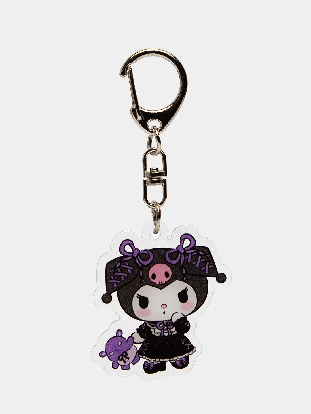 Хром брелок для ключей акриловый Куроми, My Melody, Hello Kitty, двусторонний, аниме брелок