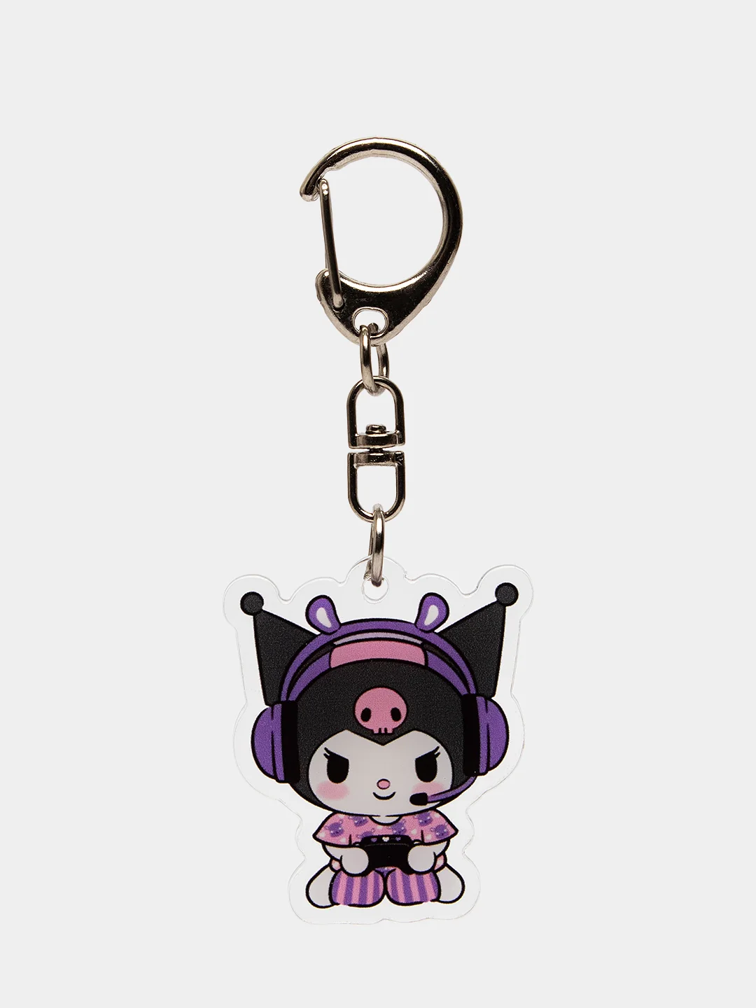 Аметистовый брелок для ключей акриловый Куроми, My Melody, Hello Kitty, двусторонний, аниме брелок