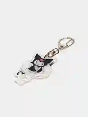 Тёмно-коричневый брелок для ключей акриловый Куроми, My Melody, Hello Kitty, двусторонний, аниме брелок