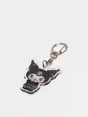 Тёмно-бирюзовый брелок для ключей акриловый Куроми, My Melody, Hello Kitty, двусторонний, аниме брелок
