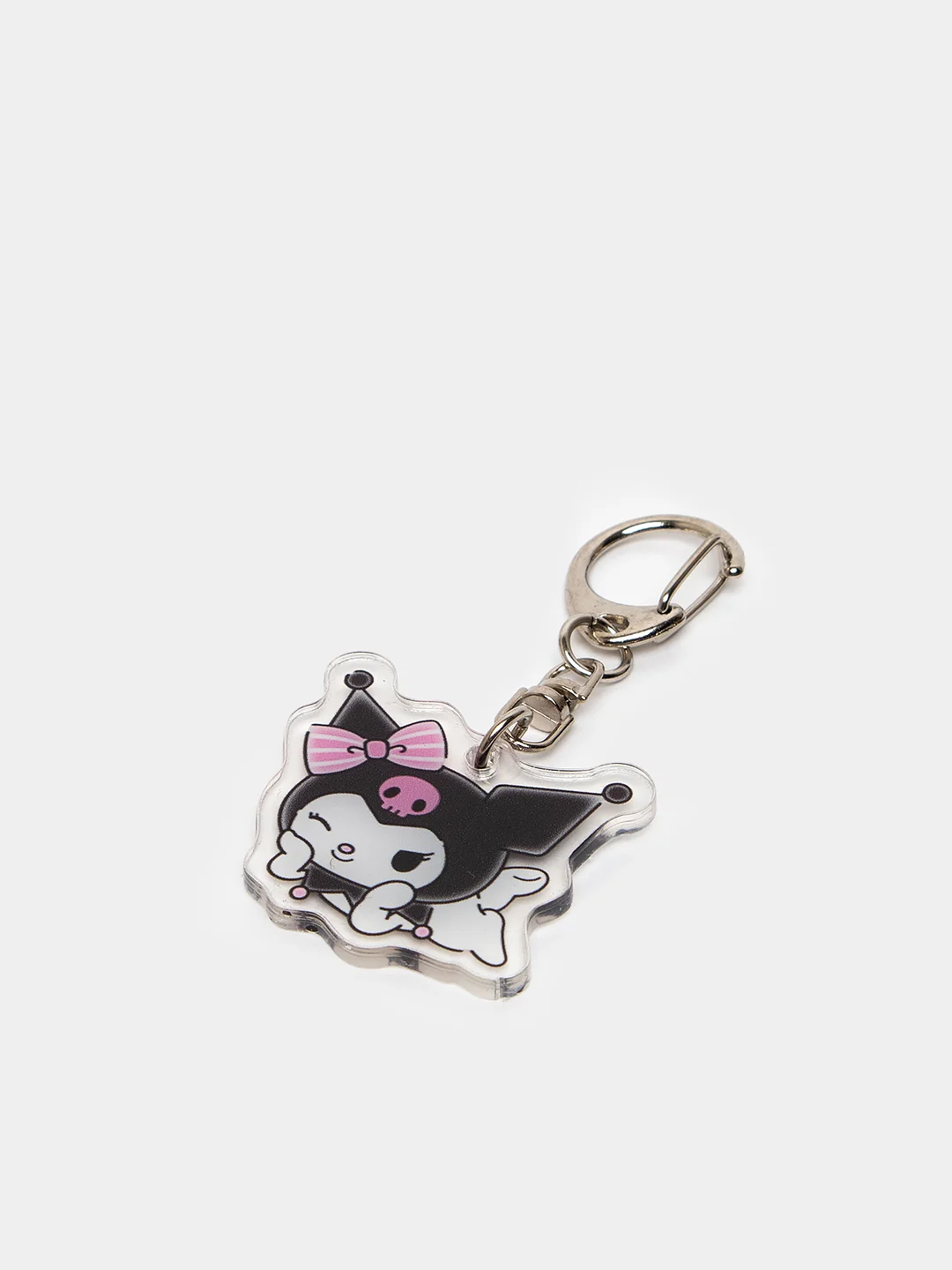 Черный брелок для ключей акриловый Куроми, My Melody, Hello Kitty, двусторонний, аниме брелок