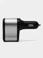 Серебряный устройство зарядное автомобильное, 1 выход, 2xUSB, 2А, 12/24В
