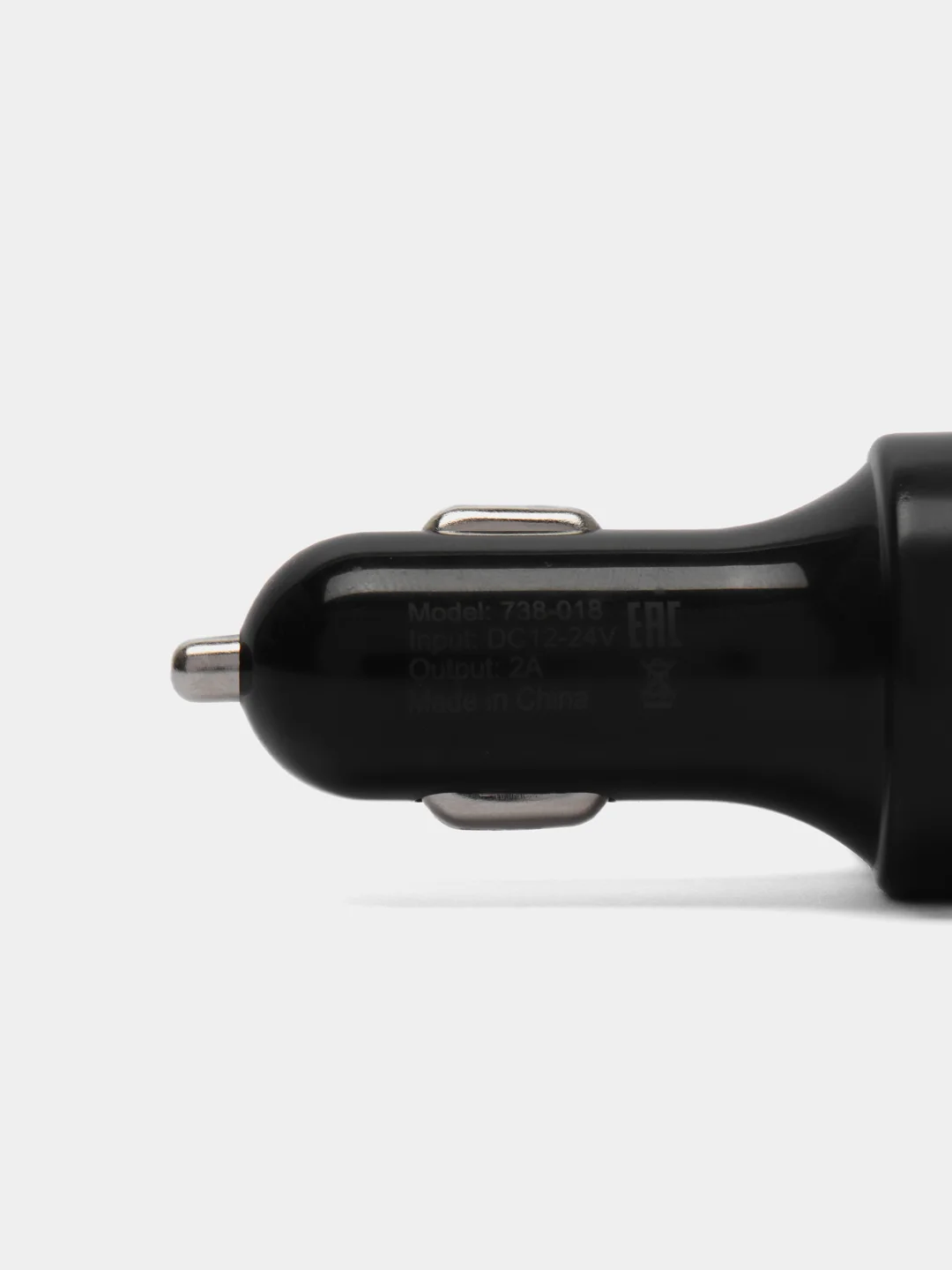 Серебряный устройство зарядное автомобильное, 1 выход, 2xUSB, 2А, 12/24В