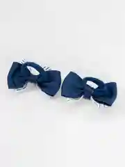 Белый банты школьные для волос на резинке