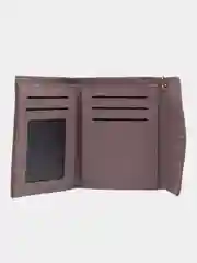 Сиреневый женский кошелек кожаный, держатель для карт